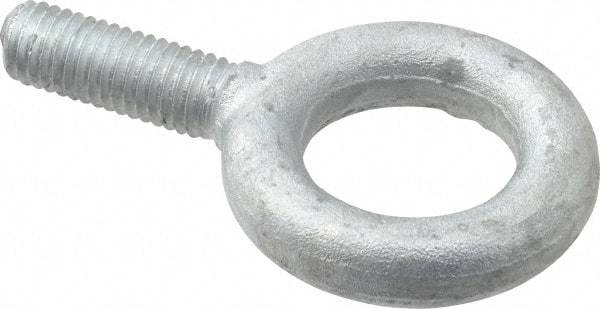 Gibraltar - 2,600 Lb Capacity, Forged Steel, 1/2-13 Thread, Fixed Lifting Eye Bolt - Fully Threaded, 1-1/2" Shank, 1-1/2" Thread Length, No Shoulder - All Tool & Supply