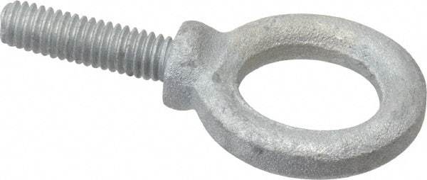 Gibraltar - 900 Lb Capacity, Forged Steel, 5/16-18 Thread, Fixed Lifting Eye Bolt - Fully Threaded, 1-1/8" Shank, 1-1/8" Thread Length, Shoulder - All Tool & Supply