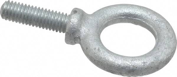 Gibraltar - 1,400 Lb Capacity, Forged Steel, 3/8-16 Thread, Fixed Lifting Eye Bolt - Fully Threaded, 1-1/4" Shank, 1-1/4" Thread Length, Shoulder - All Tool & Supply