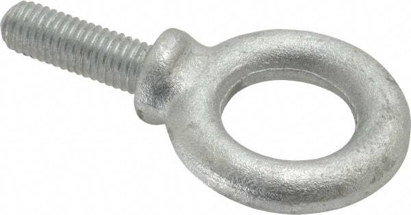 Gibraltar - 2,600 Lb Capacity, Forged Steel, 1/2-13 Thread, Fixed Lifting Eye Bolt - Fully Threaded, 1-1/2" Shank, 1-1/2" Thread Length, Shoulder - All Tool & Supply