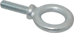 Gibraltar - 1,400 Lb Capacity, Forged Steel, 3/8-16 Thread, Fixed Lifting Eye Bolt - Fully Threaded, 1-1/4" Shank, 1-1/4" Thread Length, Shoulder - All Tool & Supply