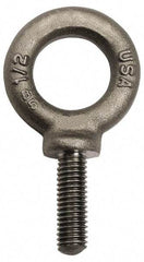 Gibraltar - 4,000 Lb Capacity, Steel, 5/8-11 Thread, Lifting Eye Bolt - Fully Threaded, 2-1/2" Shank, 2-1/2" Thread Length, Shoulder - All Tool & Supply