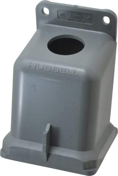 Hubbell Wiring Device-Kellems - 60, 63 Amp, 1-1/4 Inch Hub Size, Plastic Pin and Sleeve Angle Back Box - IP67, 15° Box Angle - All Tool & Supply