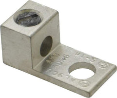 Thomas & Betts - 14-6 AWG Noninsulated Compression Connection Square Ring Terminal - 1/4" Stud, 1-3/64" OAL x 1/2" Wide, Tin Plated Aluminum Contact - All Tool & Supply