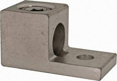 Thomas & Betts - 6 AWG Noninsulated Square Ring Terminal - 5/16" Stud, 2" OAL x 1" Wide, Tin Plated Aluminum Contact - All Tool & Supply