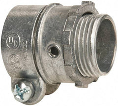 Thomas & Betts - 3/4" Trade, Die Cast Zinc Squeeze Clamp Straight FMC Conduit Connector - Noninsulated - All Tool & Supply