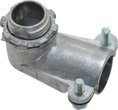 Thomas & Betts - 1/2" Trade, Die Cast Zinc Squeeze Clamp Angled FMC Conduit Connector - Noninsulated - All Tool & Supply