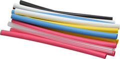 3M - 6" Long, 2:1, Polyolefin Heat Shrink Electrical Tubing - Black, Blue, Clear, Green, Red, White, Yellow - All Tool & Supply