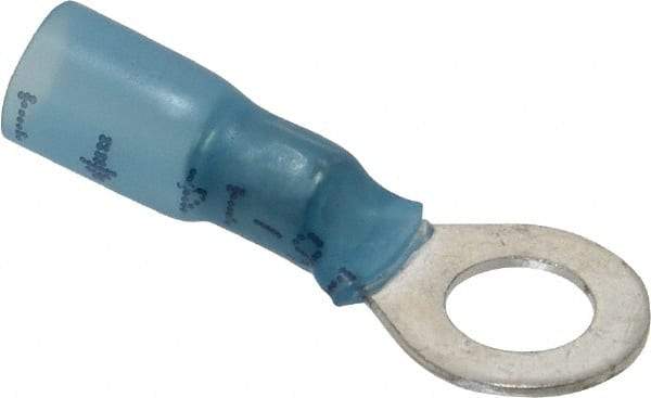 3M - 16-14 AWG Partially Insulated Crimp Connection Circular Ring Terminal - 1/4" Stud, 1.1" OAL x 0.47" Wide, Copper Contact - All Tool & Supply