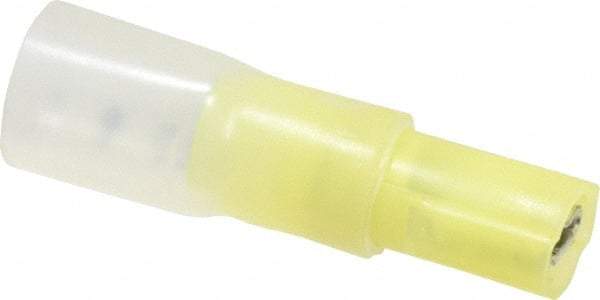 3M - 12 to 10 AWG, Nylon Heat Shrink, Fully Insulated, Female Wire Disconnect - 1/4 Inch Wide Tab, Yellow - All Tool & Supply