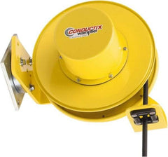 Conductix - 14 AWG, 40' Cable Length, Cord & Cable Reel with Cable End - 3 Outlets, SO Cable, White Reel - All Tool & Supply