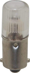 Value Collection - 0.07 Watt, Incandescent Miniature & Specialty T3-1/4 Lamp - Miniature Bayonet Base, 0.01 to 0.999 Equivalent Range, Warm (1,000 to 3,000), Dimmable, 1-1/4" OAL - All Tool & Supply