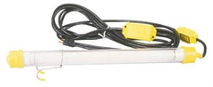 Made in USA - 120 Volt, 15 Watt, Electric, Fluorescent Portable Hook Work Light - 50' Cord, 1 Head - All Tool & Supply