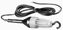 Made in USA - 13 Watt, Electric, Fluorescent Portable Hook Work Light - 50' Cord, 1 Head, 900 Lumens - All Tool & Supply