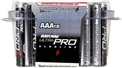 Rayovac - Size AAA, Alkaline, 18 Pack, Standard Battery - 1.5 Volts, Button Tab Terminal - All Tool & Supply