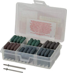 Made in USA - 102 Piece Rubberized Abrasive Point Set - Includes 2 Mandrels & 100 Points - All Tool & Supply