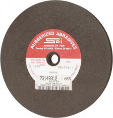 Made in USA - 6" Diam x 1/2" Hole x 3/8" Thick, 80 Grit Surface Grinding Wheel - Aluminum Oxide/Silicon Carbide Blend, Medium Grade, 3,600 Max RPM - All Tool & Supply