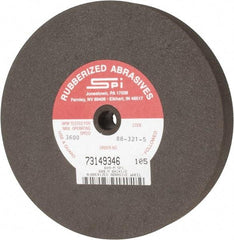 Made in USA - 6" Diam x 1/2" Hole x 1" Thick, 80 Grit Surface Grinding Wheel - Aluminum Oxide/Silicon Carbide Blend, Medium Grade, 3,600 Max RPM - All Tool & Supply