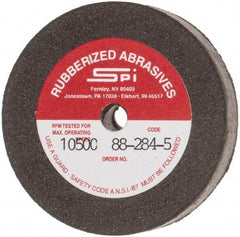 Made in USA - 2" Diam x 1/4" Hole x 3/8" Thick, 80 Grit Surface Grinding Wheel - Aluminum Oxide/Silicon Carbide Blend, Medium Grade, 10,500 Max RPM - All Tool & Supply