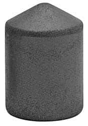 Made in USA - 7/8" Max Diam x 1-1/4" Long, Cone, Rubberized Point - Coarse Grade, Silicon Carbide, 1/4" Arbor Hole, Unmounted - All Tool & Supply