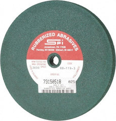 Made in USA - 6" Diam x 1/2" Hole x 1/2" Thick, 46 Grit Surface Grinding Wheel - Aluminum Oxide/Silicon Carbide Blend, Coarse Grade, 3,600 Max RPM - All Tool & Supply