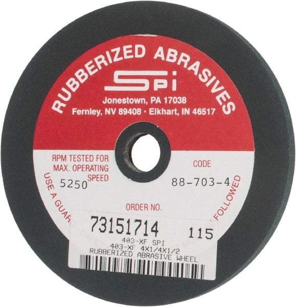 Made in USA - 4" Diam x 1/2" Hole x 1/4" Thick, 240 Grit Surface Grinding Wheel - Aluminum Oxide/Silicon Carbide Blend, Very Fine Grade, 5,250 Max RPM - All Tool & Supply