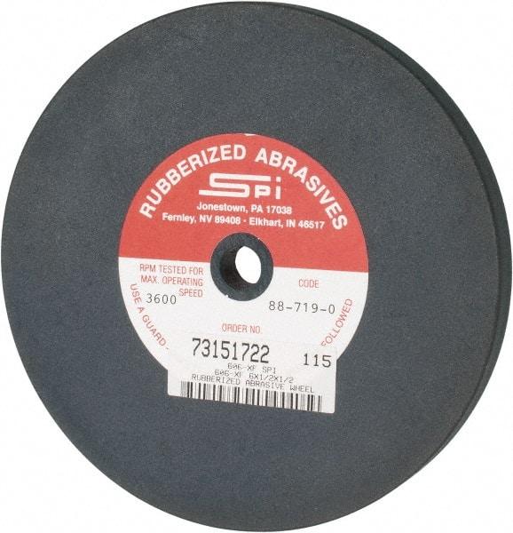 Made in USA - 6" Diam x 1/2" Hole x 1/2" Thick, 240 Grit Surface Grinding Wheel - Aluminum Oxide/Silicon Carbide Blend, Very Fine Grade, 3,600 Max RPM - All Tool & Supply