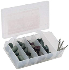 Made in USA - 102 Piece Rubberized Abrasive Point Set - Includes 1/8 Inch Diameter Shank - All Tool & Supply