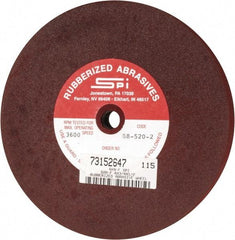 Made in USA - 6" Diam x 1/2" Hole x 3/4" Thick, 120 Grit Surface Grinding Wheel - Aluminum Oxide/Silicon Carbide Blend, Fine Grade, 3,500 Max RPM - All Tool & Supply