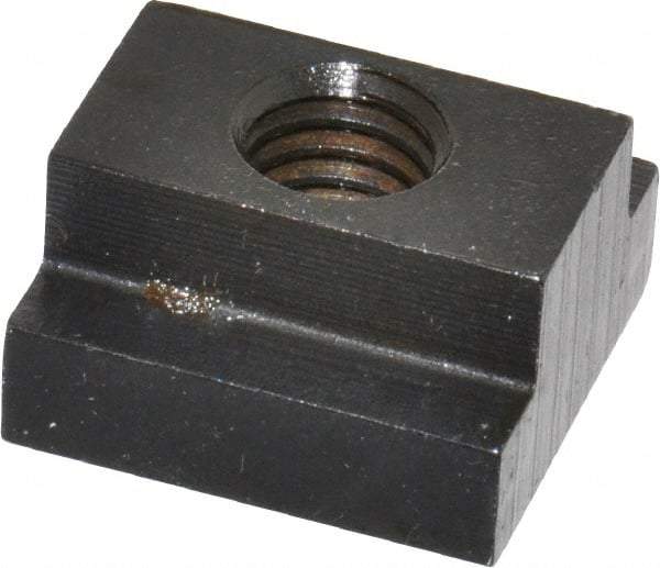 Gibraltar - 3/8-16 Blind Tapped T Slot Nut - 1/2" Slot Width, 7/8 x 9/32" Base Width x Height, 7/8 x 1/2" OAL x Height - All Tool & Supply