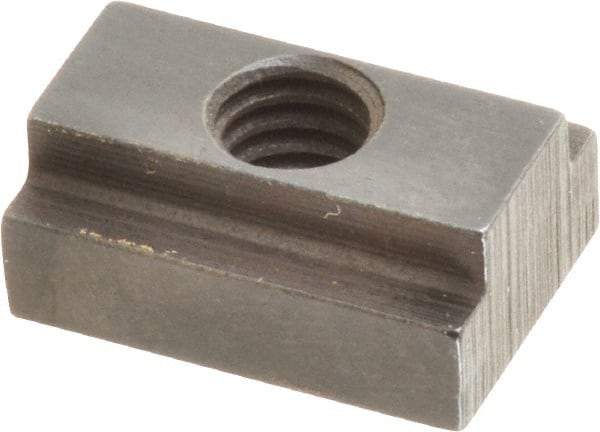 Gibraltar - 5/16-18 Tapped Through T Slot Nut - 3/8" Slot Width, 5/8 x 1/4" Base Width x Height, 7/8 x 3/8" OAL x Height - All Tool & Supply