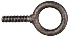 Gibraltar - 815 Lb Capacity, Steel, M7x1.00 Thread, Fixed Lifting Eye Bolt - Fully Threaded, 14mm Shank, 15mm Thread Length, Shoulder - All Tool & Supply