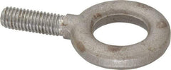 Gibraltar - 2,400 Lb Capacity, Steel, 1/2-13 Thread, Fixed Lifting Eye Bolt - Fully Threaded, 1-1/2" Shank, 1-1/2" Thread Length, No Shoulder - All Tool & Supply