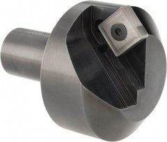 Cutting Tool Technologies - 100° Included Angle, 1.9" Max Cut Diam, 1.9mm Body Diam, 3/4" Shank Diam, 2-3/8" OAL, Indexable Countersink - 0.27" LOC, Square Insert, SNMG 432 Insert Style, Negative Rake, Series NC - All Tool & Supply