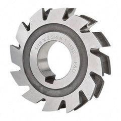 Made in USA - 5/32" Radius, 5/16" Circle Diam, 2-3/4" Diam x 0.572" Wide Cut, High Speed Steel Concave Radius Cutter - 2-3/4" OAL, Arbor Connection, Uncoated, Form Relieved, 10 Teeth - All Tool & Supply