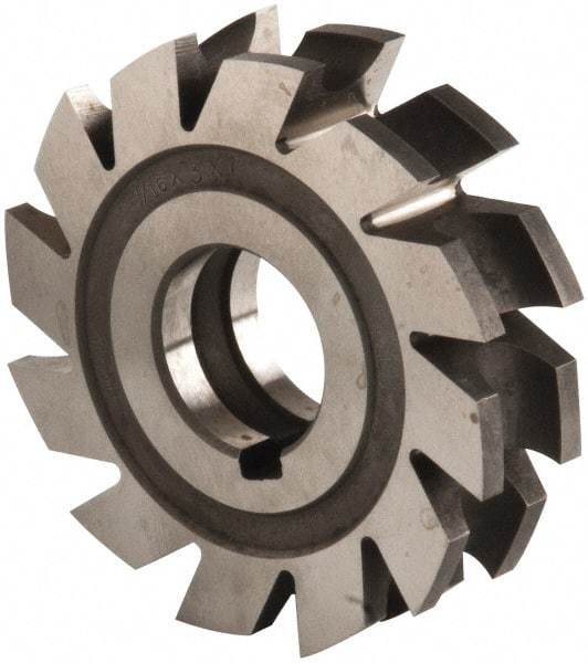 Made in USA - 7/32" Radius, 7/16" Circle Diam, 3" Diam x 0.76" Wide Cut, High Speed Steel Concave Radius Cutter - 3" OAL, Arbor Connection, Uncoated, Form Relieved, 10 Teeth - All Tool & Supply