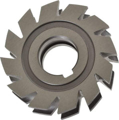 Made in USA - 1/4" Radius, 1/2" Circle Diam, 3" Diam x 0.822" Wide Cut, High Speed Steel Concave Radius Cutter - 3" OAL, Arbor Connection, Uncoated, Form Relieved, 10 Teeth - All Tool & Supply