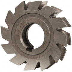 Made in USA - 5/16" Radius, 5/8" Circle Diam, 3-1/2" Diam x 1.01" Wide Cut, High Speed Steel Concave Radius Cutter - 3-1/2" OAL, Arbor Connection, Uncoated, Form Relieved, 10 Teeth - All Tool & Supply