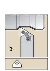 Kennametal - MTAN, Right Hand Cut, 3° Lead Angle, 1" Shank Height x 1" Shank Width, Negative Rake Indexable Turning Toolholder - 6" OAL, TN..33. Insert Compatibility, Series Kenloc - All Tool & Supply