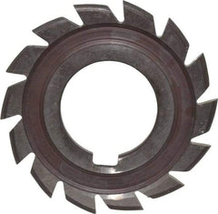 Made in USA - 1/16" Radius, 1/8" Circle Diam, 2-1/4" Cutter Diam, Arbor Connection, Convex Radius Cutter - High Speed Steel, Uncoated, Form Relieved, 12 Teeth - All Tool & Supply