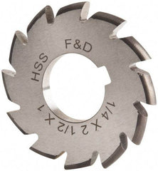 Made in USA - 1/8" Radius, 1/4" Circle Diam, 2-1/2" Cutter Diam, Arbor Connection, Convex Radius Cutter - High Speed Steel, Uncoated, Form Relieved, 12 Teeth - All Tool & Supply