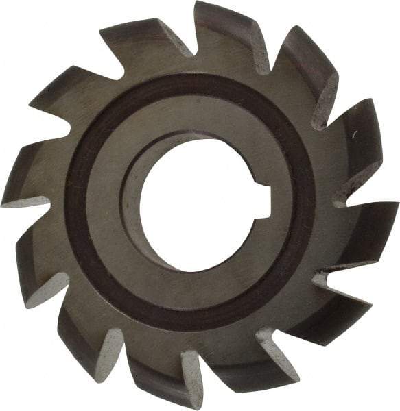 Made in USA - 1/4" Radius, 1" Circle Diam, 3" Cutter Diam, Arbor Connection, Convex Radius Cutter - High Speed Steel, Uncoated, Form Relieved, 12 Teeth - All Tool & Supply