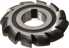 Made in USA - 5/16" Radius, 5/8" Circle Diam, 3-1/2" Cutter Diam, Arbor Connection, Convex Radius Cutter - High Speed Steel, Uncoated, Form Relieved, 12 Teeth - All Tool & Supply