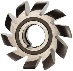 Made in USA - 1/2" Radius, 1" Circle Diam, 3-1/4" Cutter Diam, Arbor Connection, Convex Radius Cutter - High Speed Steel, Uncoated, Form Relieved, 12 Teeth - All Tool & Supply