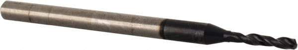 Guhring - 1.6mm, 140° Point, Solid Carbide Micro Drill Bit - 47mm OAL, 9.6mm Flute Length, 3mm Shank Diam, Series 6400 - All Tool & Supply