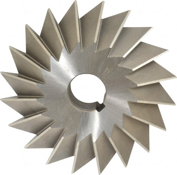 Made in USA - 6° 6" Cut Diam, 1-1/2" Cut Width, 1-1/4" Arbor, High Speed Steel Double-Angle Cutter - All Tool & Supply