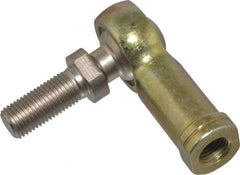 Alinabal - 3/8" ID, 1" Max OD, 3,250 Lb Max Static Cap, Spherical Rod End - 3/8-24 LH, 9/16" Shank Diam, 15/16" Shank Length, Steel with Molded Nyloy Raceway - All Tool & Supply