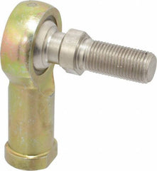 Alinabal - 1/2" ID, 1.3333" Max OD, 6,400 Lb Max Static Cap, Spherical Rod End - 1/2-20 RH, 3/4" Shank Diam, 1-3/16" Shank Length, Steel with Molded Nyloy Raceway - All Tool & Supply