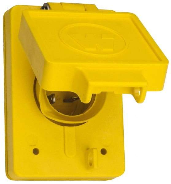 Value Collection - 250 VAC, 20 Amp, 6-20P NEMA, Ungrounded Receptacle - 2 Poles, 3 Wire, Male End, Yellow - All Tool & Supply