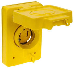 Value Collection - 125 VAC, 15 Amp, L1-15R NEMA, Ungrounded Receptacle - 2 Poles, 2 Wire, Female End, Yellow - All Tool & Supply